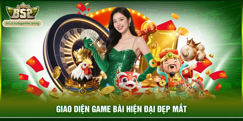 Giao diện game bài hiện đại đẹp mắt